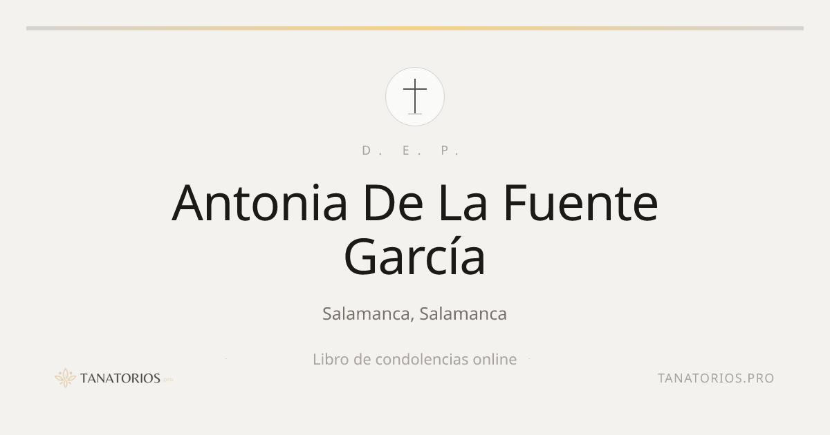 Memorial de Antonia De La Fuente García