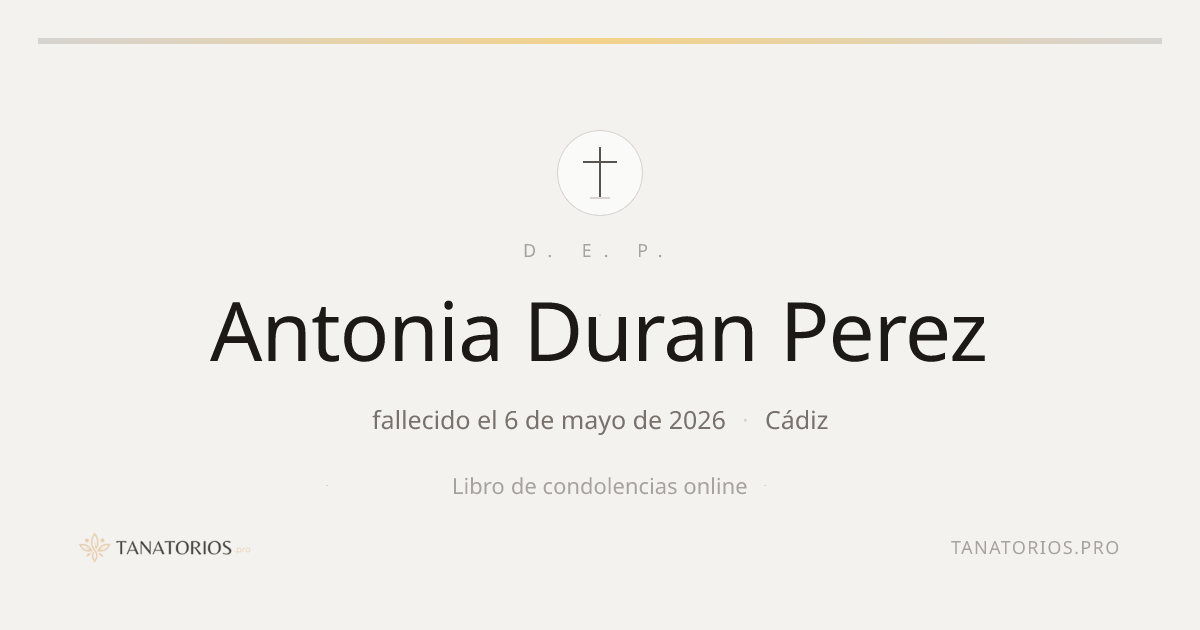 Memorial de Antonia Duran Perez