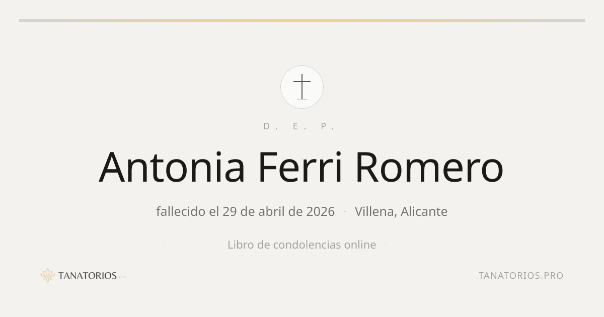Memorial de Antonia Ferri Romero