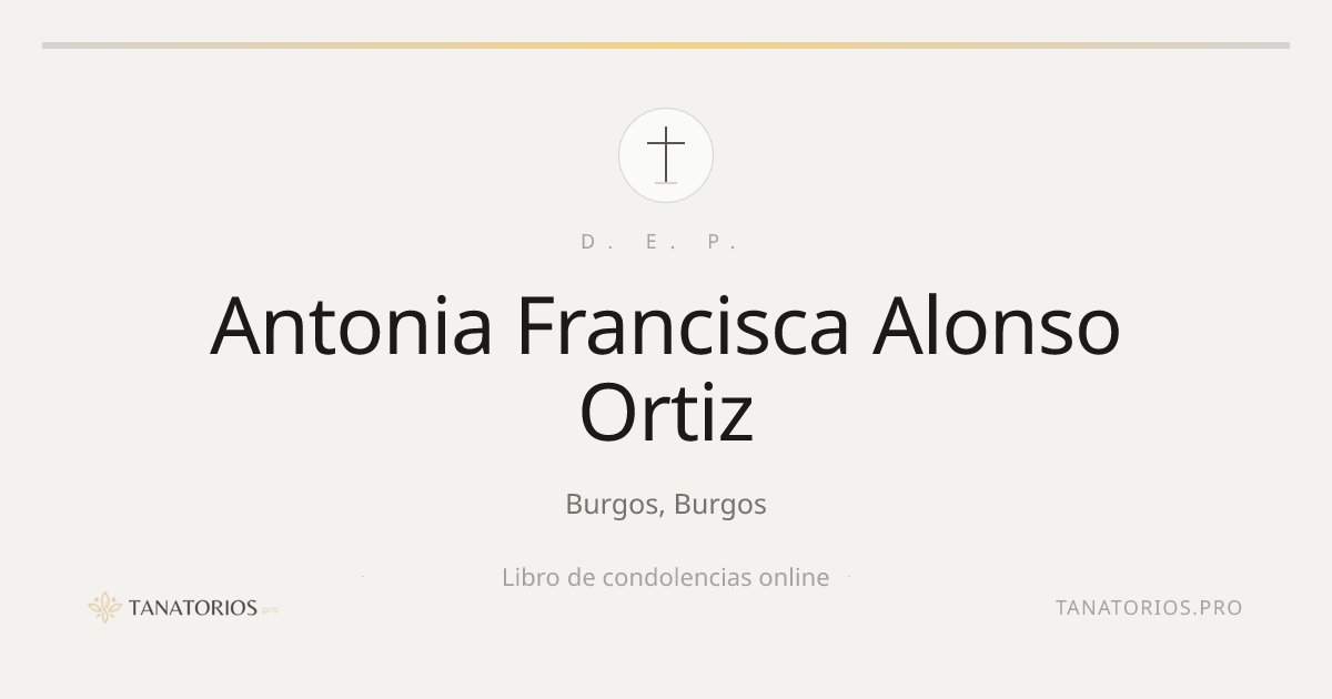 Memorial de Antonia Francisca Alonso Ortiz