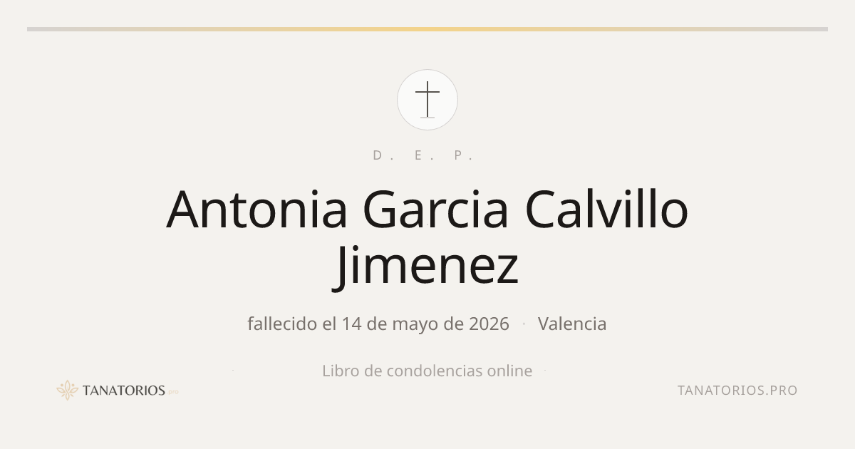 Memorial de Antonia Garcia Calvillo Jimenez
