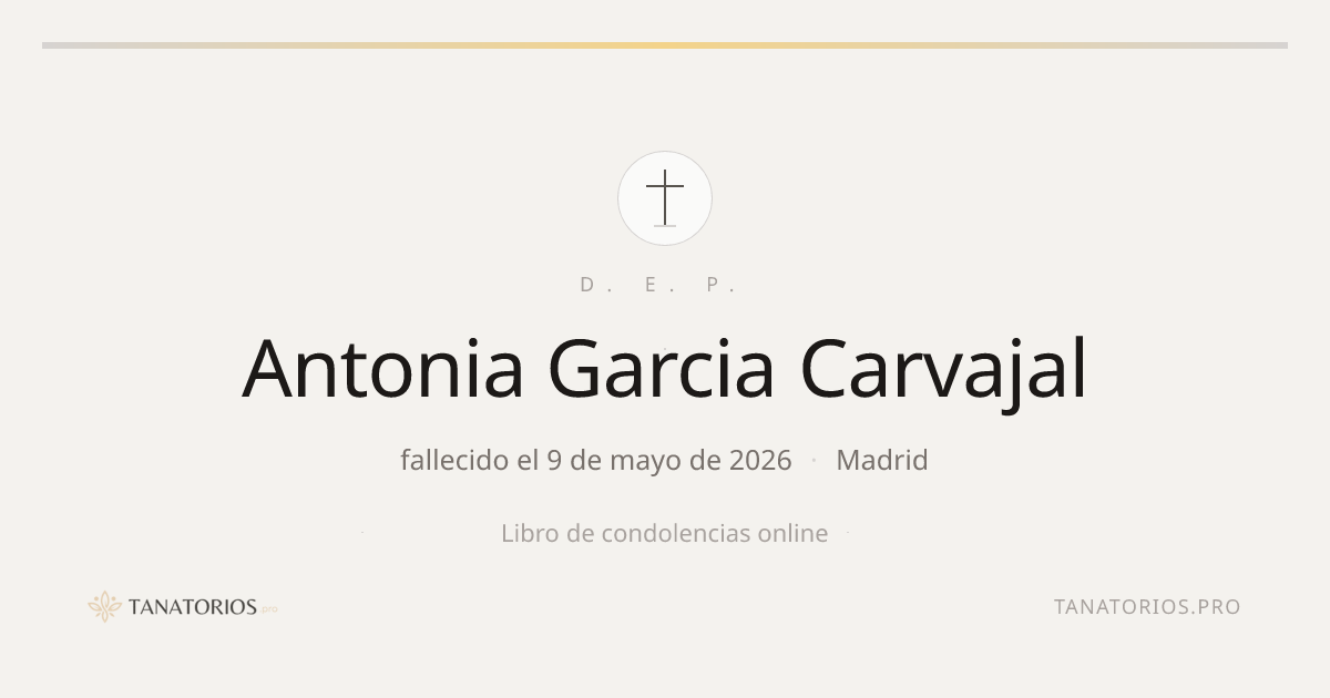 Memorial de Antonia Garcia Carvajal
