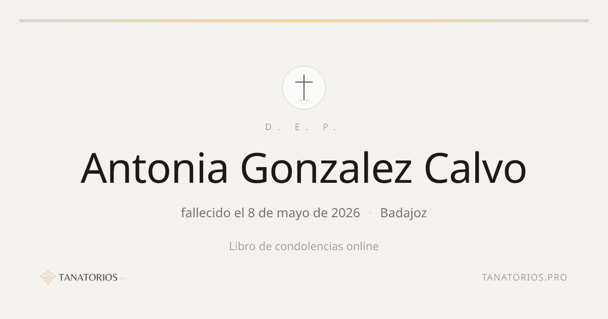 Memorial de Antonia Gonzalez Calvo