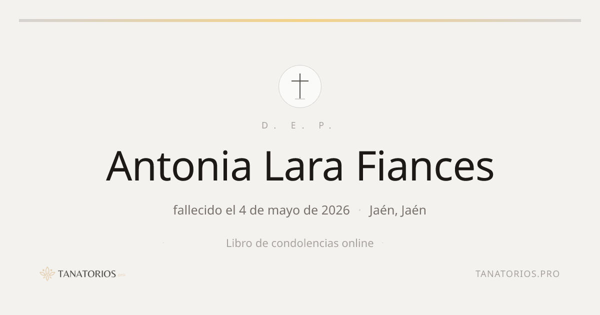 Memorial de Antonia Lara Fiances