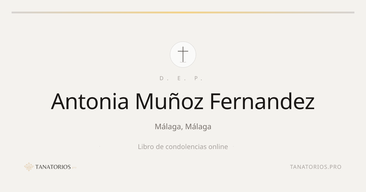 Memorial de Antonia Muñoz Fernandez