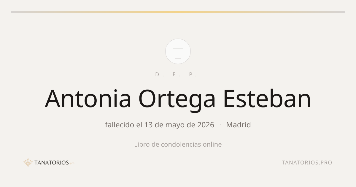 Memorial de Antonia Ortega Esteban