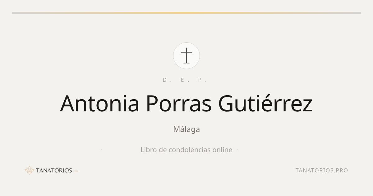 Memorial de Antonia Porras Gutiérrez