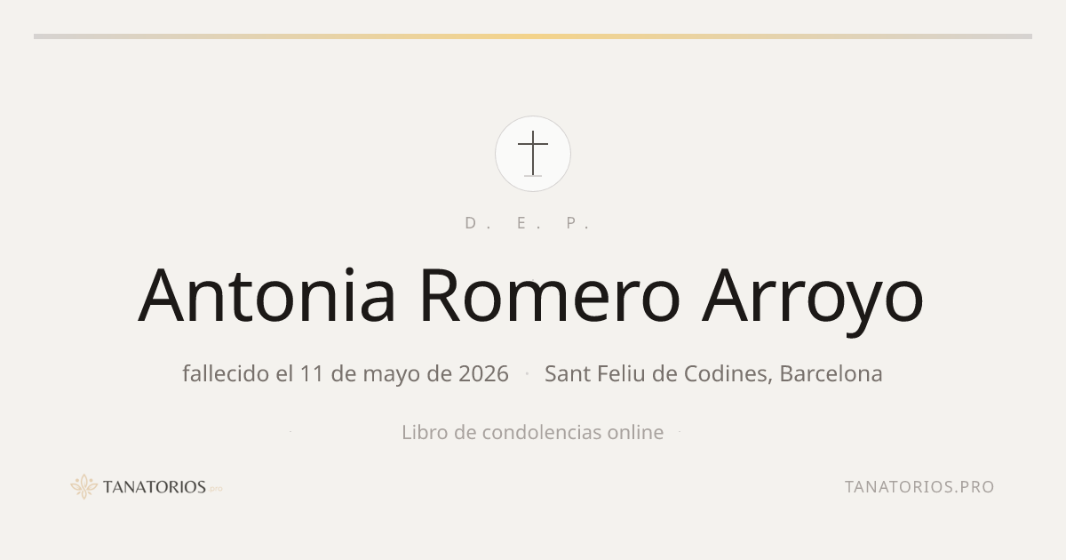 Memorial de Antonia Romero Arroyo