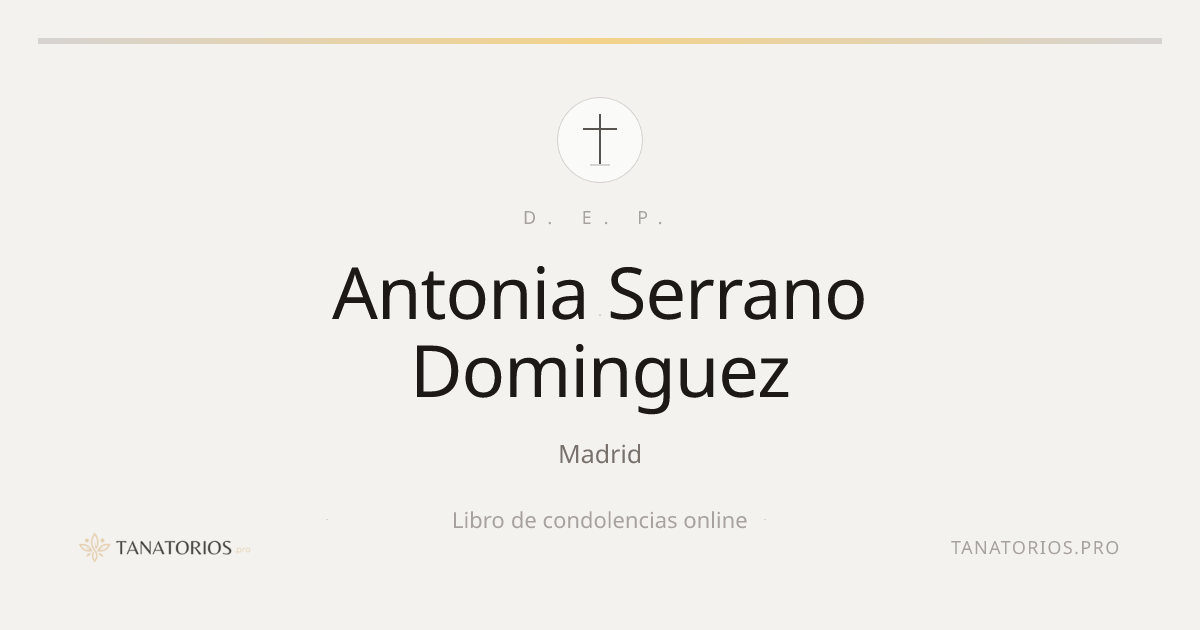 Memorial de Antonia Serrano Dominguez