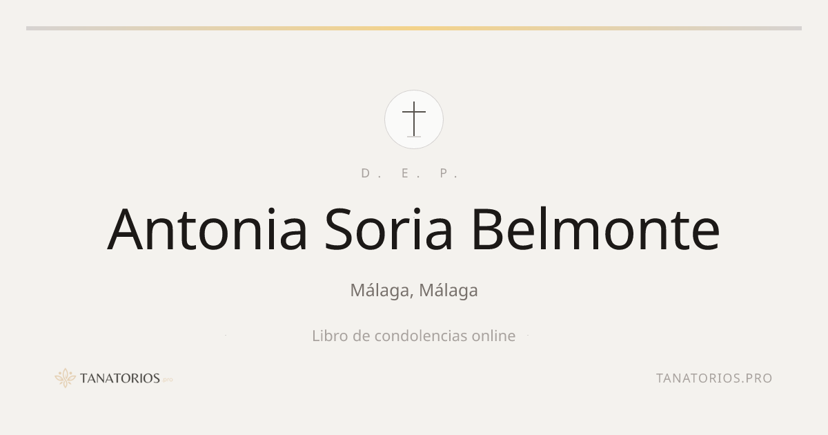 Memorial de Antonia Soria Belmonte