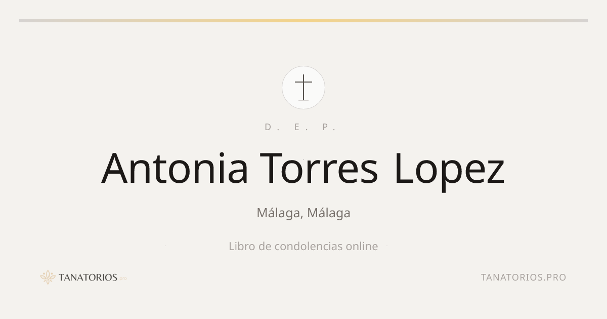 Memorial de Antonia Torres Lopez