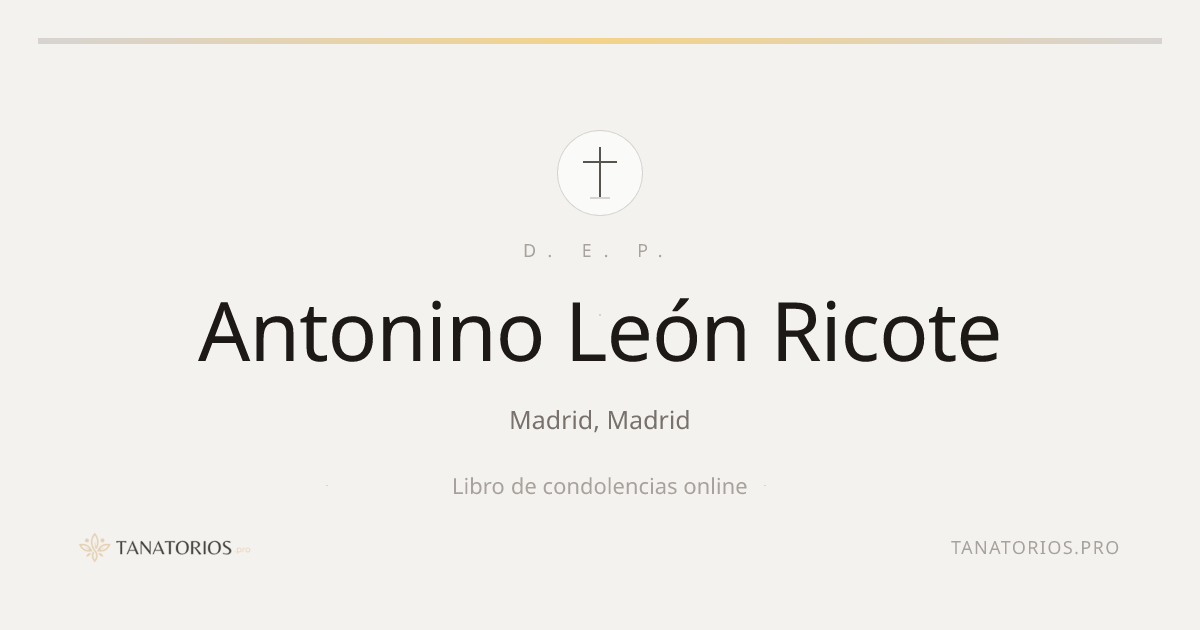 Memorial de Antonino León Ricote