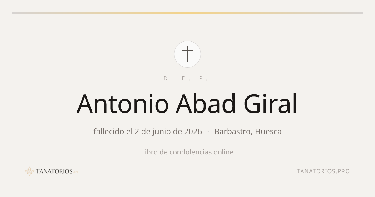 Memorial de Antonio Abad Giral