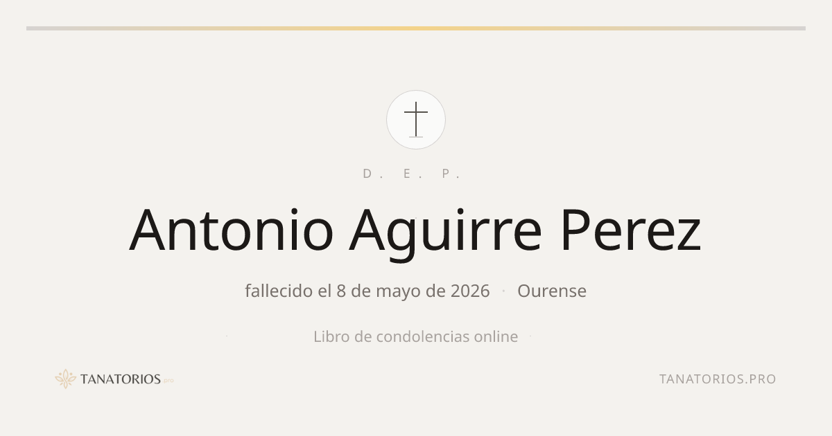 Memorial de Antonio Aguirre Perez