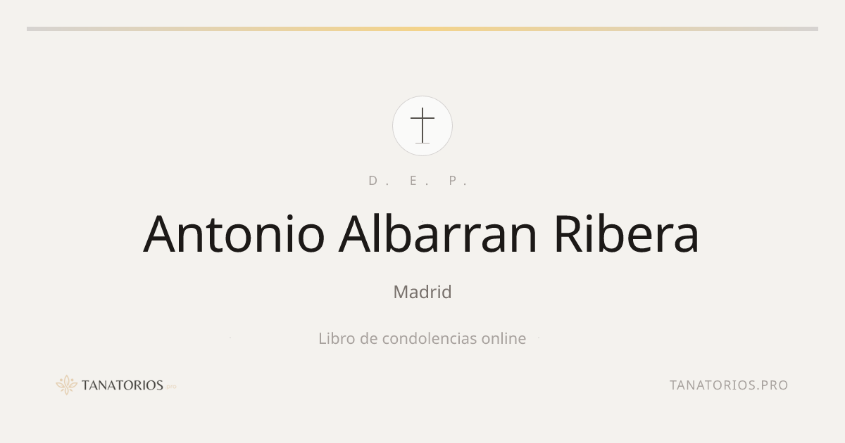 Memorial de Antonio Albarran Ribera