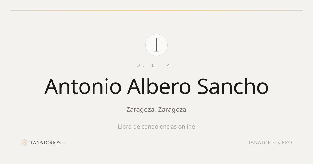 Memorial de Antonio Albero Sancho