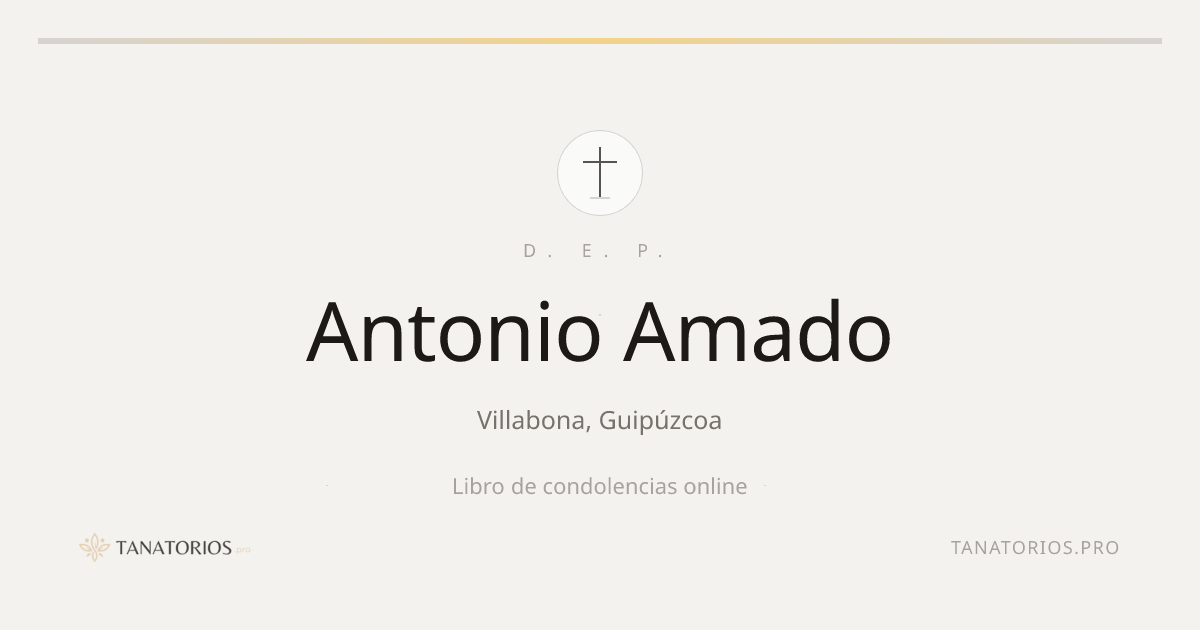 Memorial de Antonio Amado