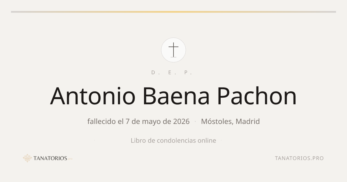 Memorial de Antonio Baena Pachon