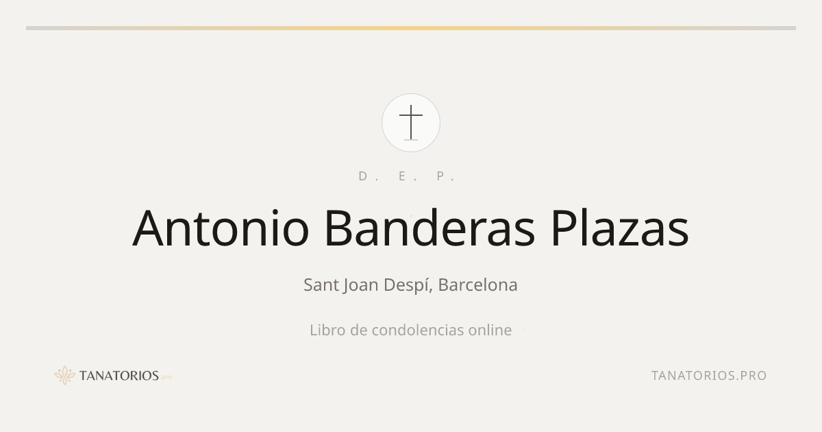 Memorial de Antonio Banderas Plazas
