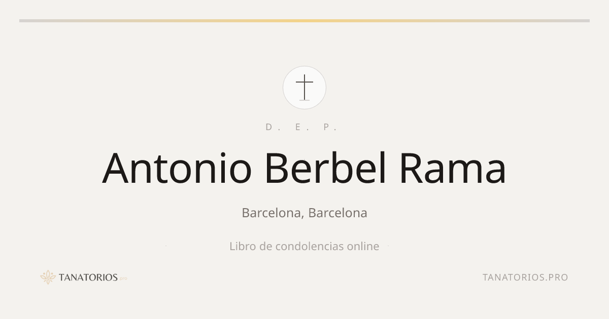 Memorial de Antonio Berbel Rama