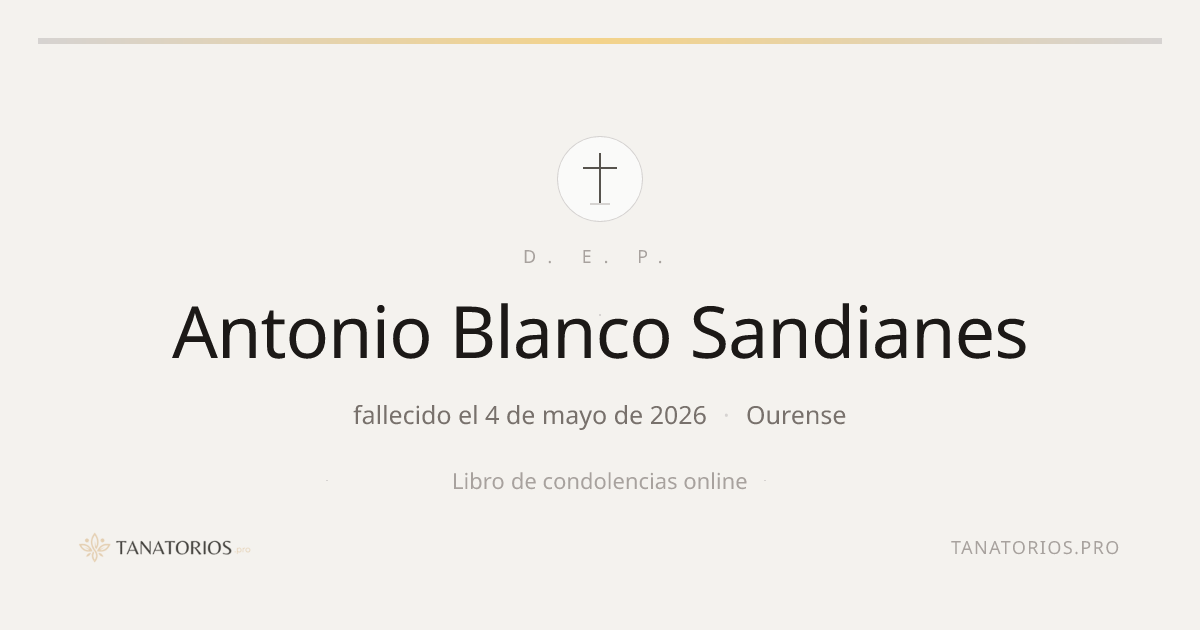 Memorial de Antonio Blanco Sandianes