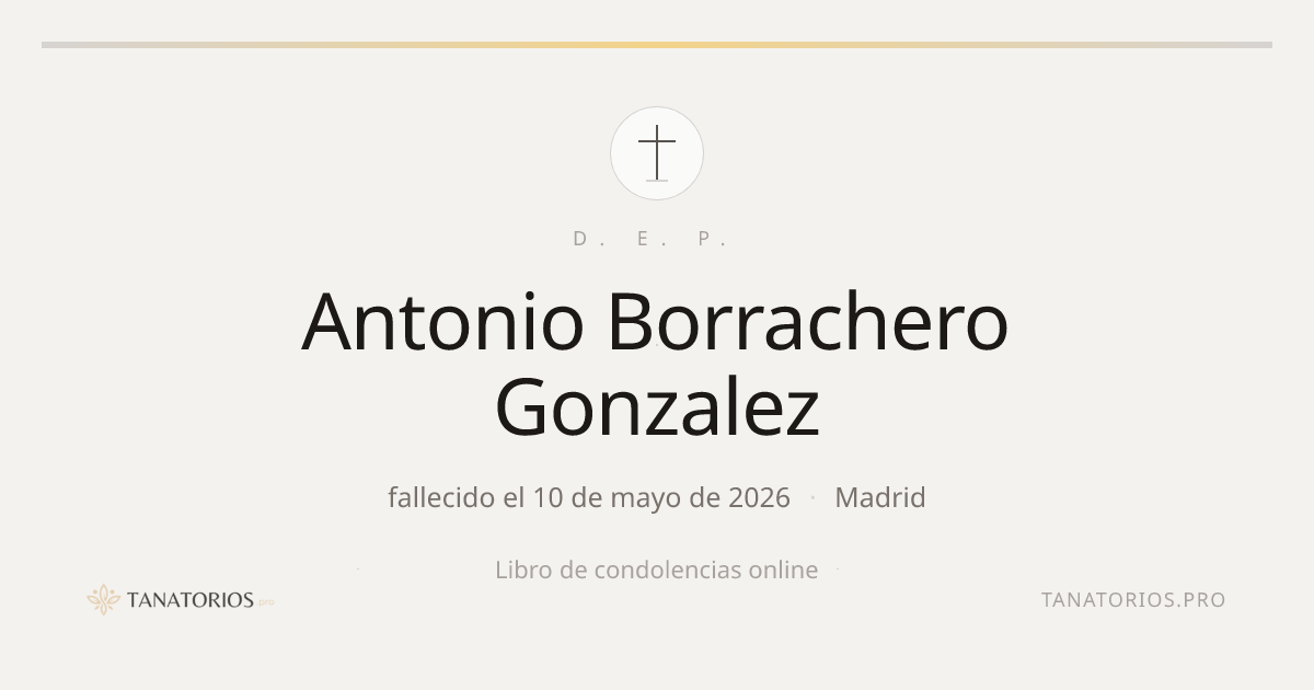 Memorial de Antonio Borrachero Gonzalez
