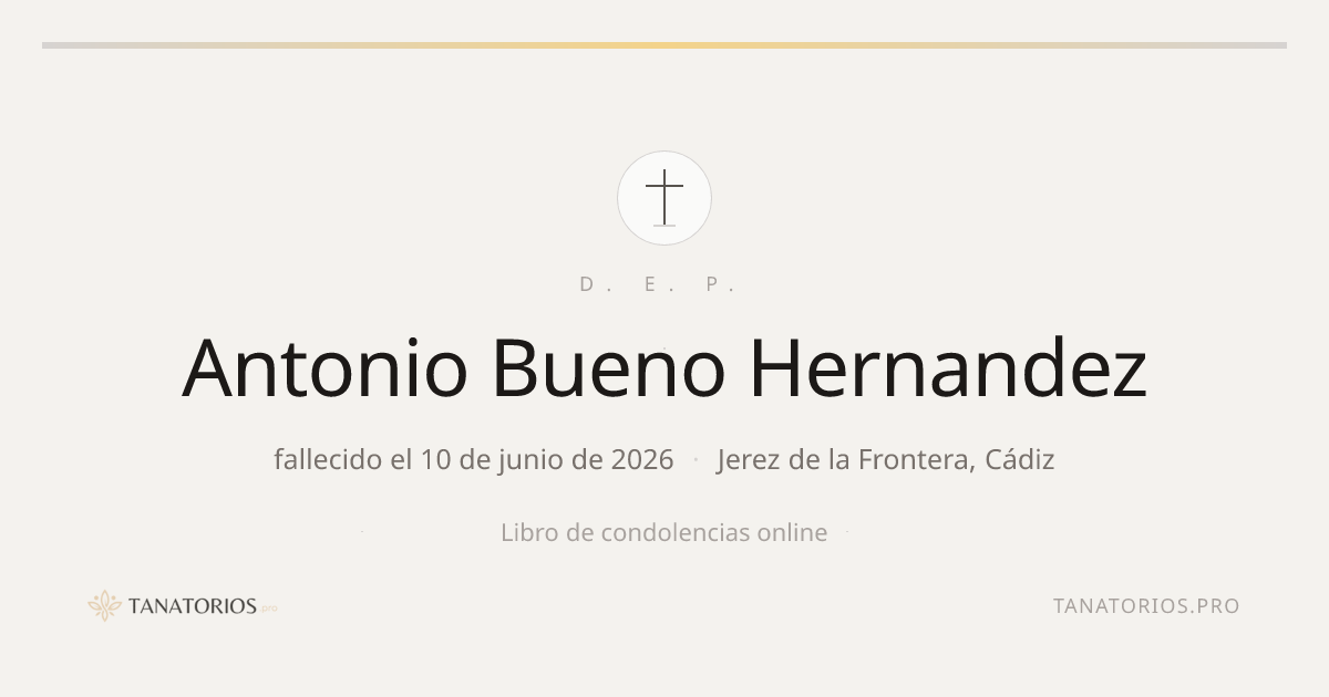 Memorial de Antonio Bueno Hernandez