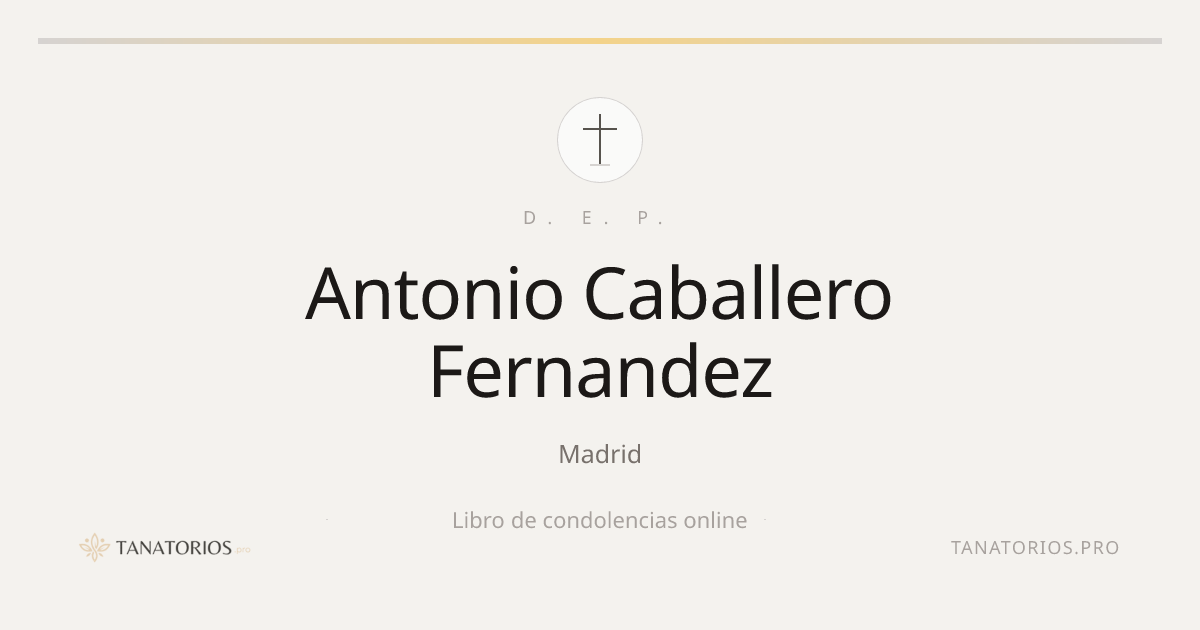 Memorial de Antonio Caballero Fernandez