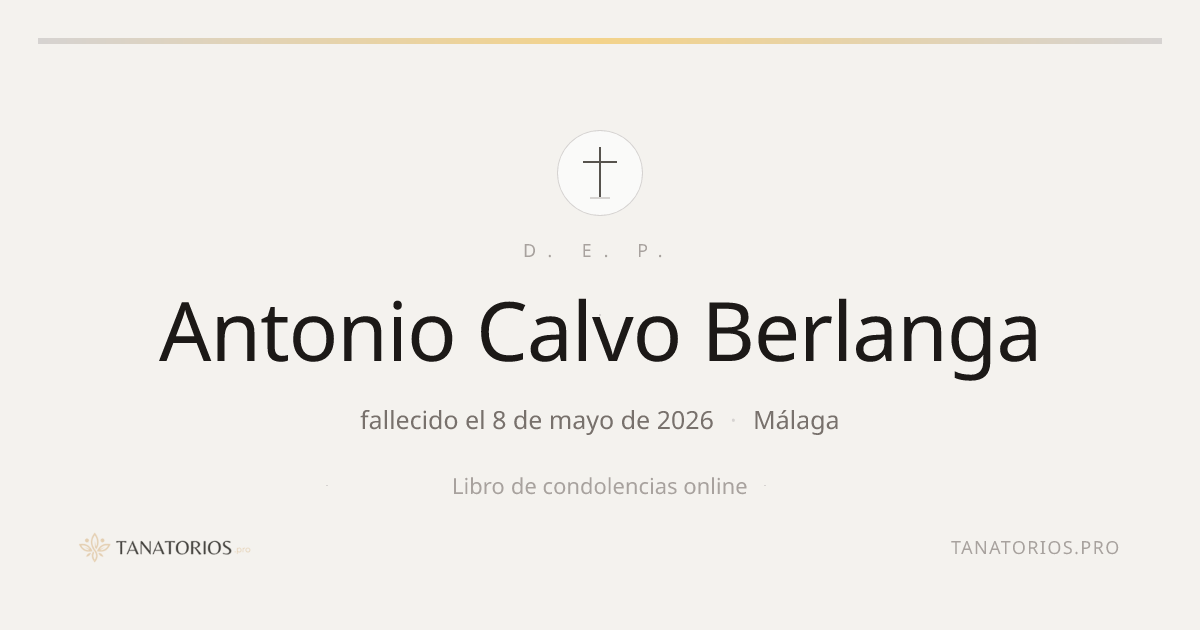 Memorial de Antonio Calvo Berlanga