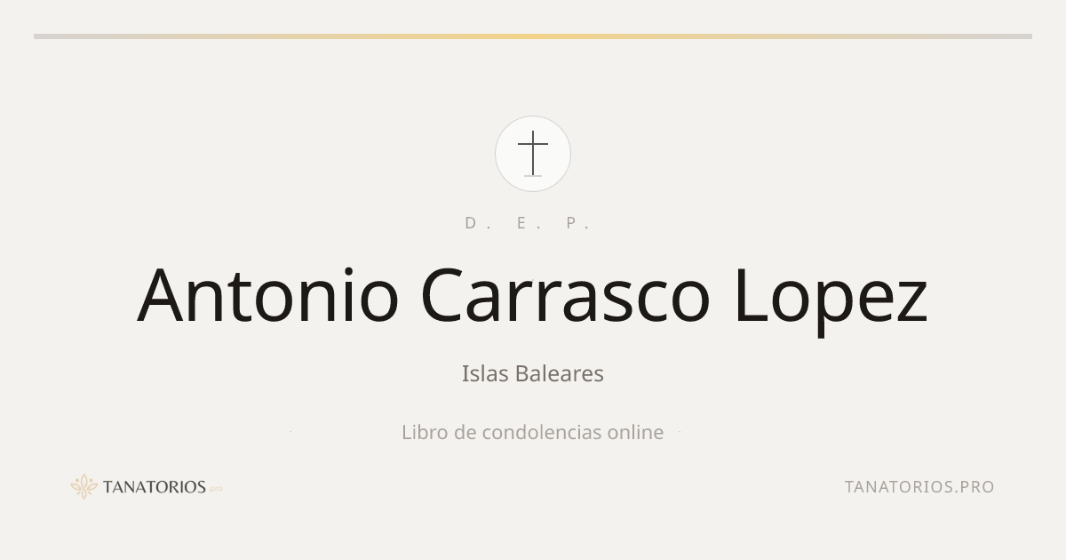 Memorial de Antonio Carrasco Lopez