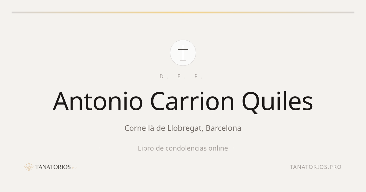 Memorial de Antonio Carrion Quiles
