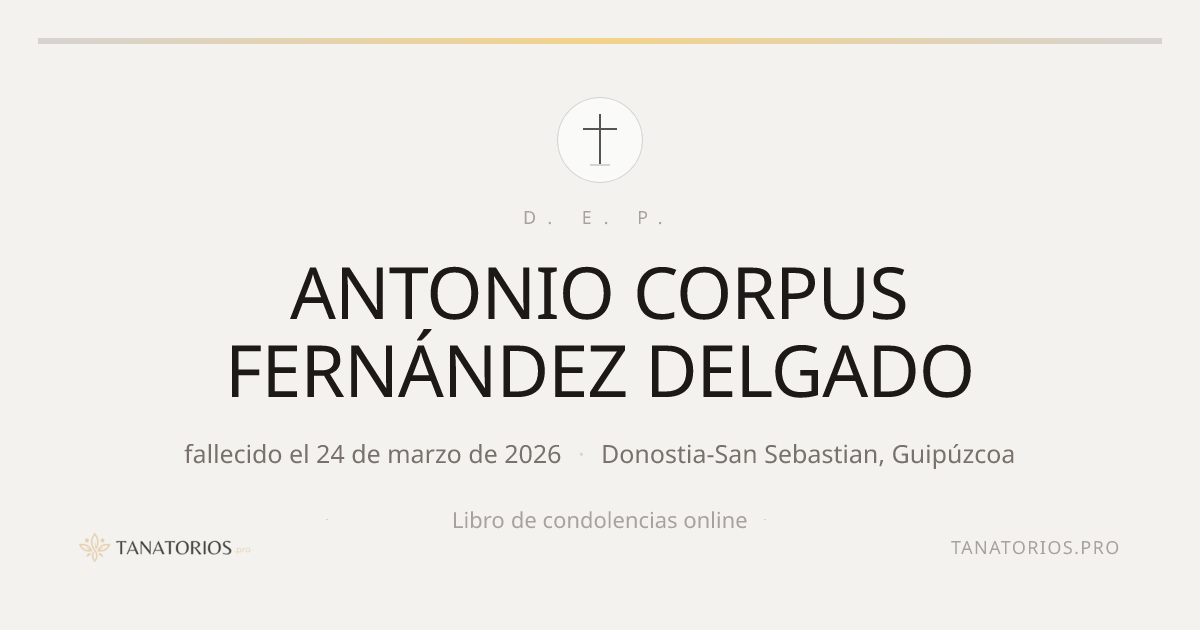 Memorial de ANTONIO CORPUS FERNÁNDEZ DELGADO