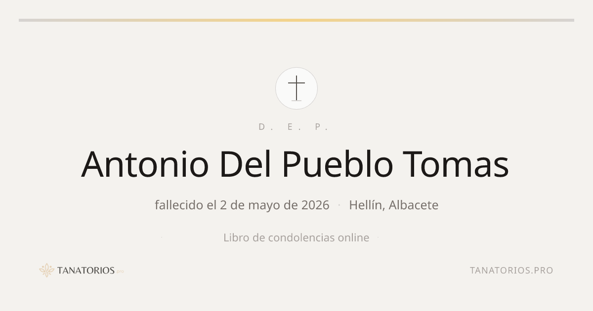 Memorial de Antonio Del Pueblo Tomas