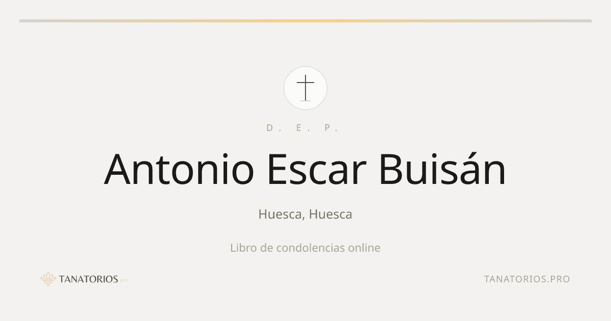 Memorial de Antonio Escar Buisán