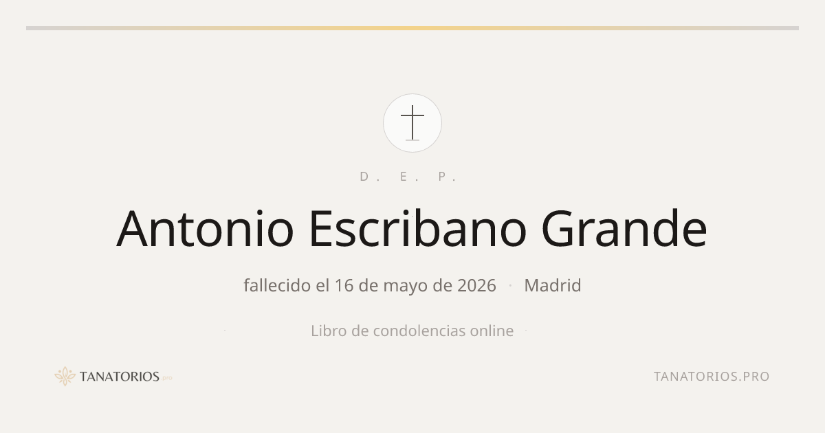 Memorial de Antonio Escribano Grande