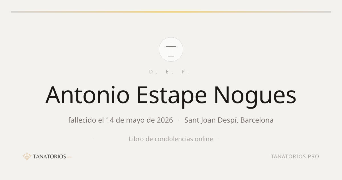 Memorial de Antonio Estape Nogues