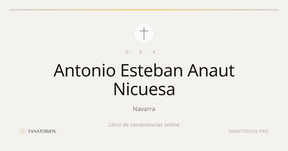 Memorial de Antonio Esteban Anaut Nicuesa