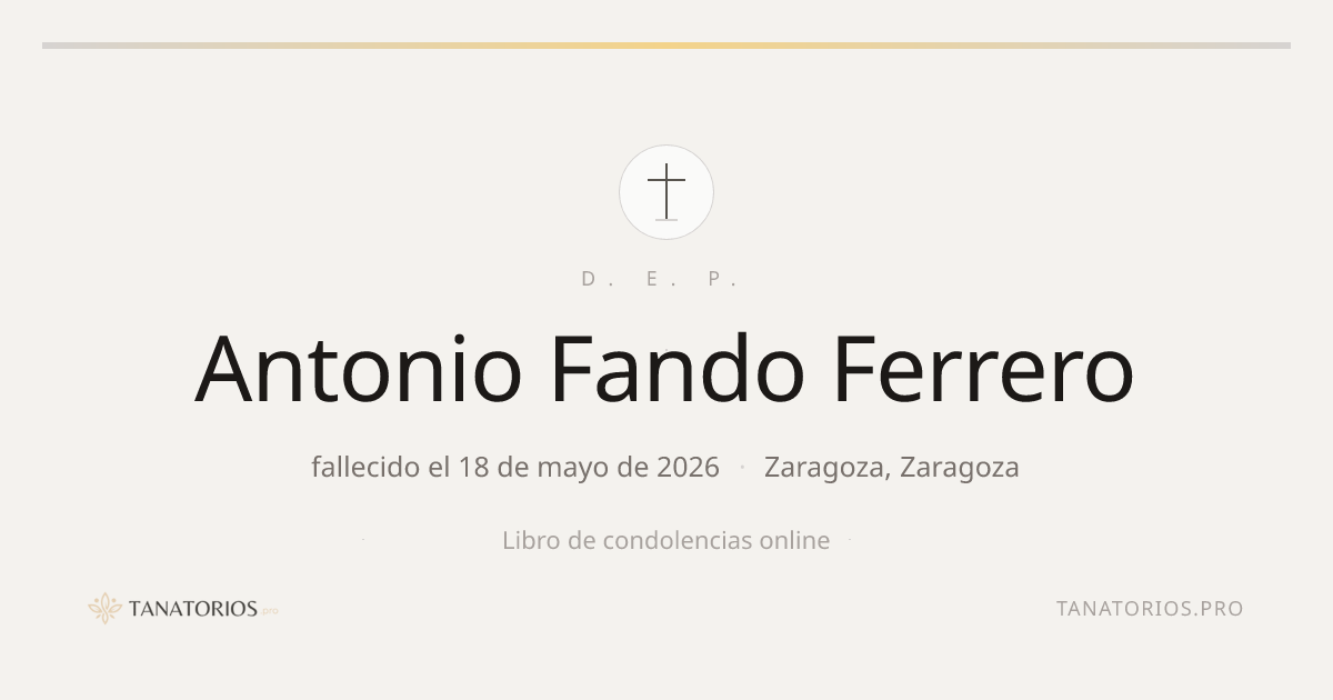 Memorial de Antonio Fando Ferrero