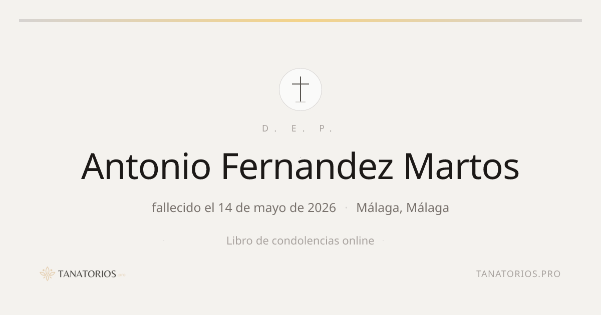 Memorial de Antonio Fernandez Martos