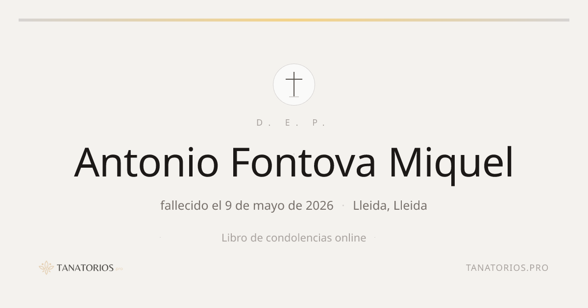 Memorial de Antonio Fontova Miquel