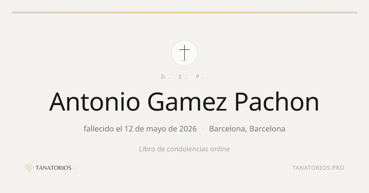 Memorial de Antonio Gamez Pachon