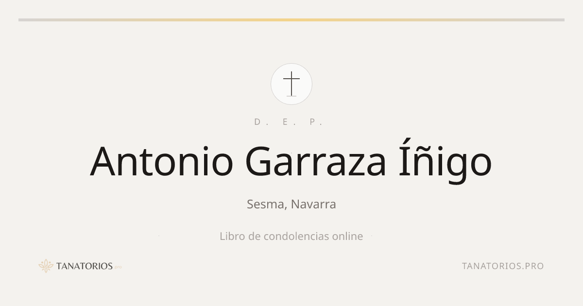 Memorial de Antonio Garraza Íñigo