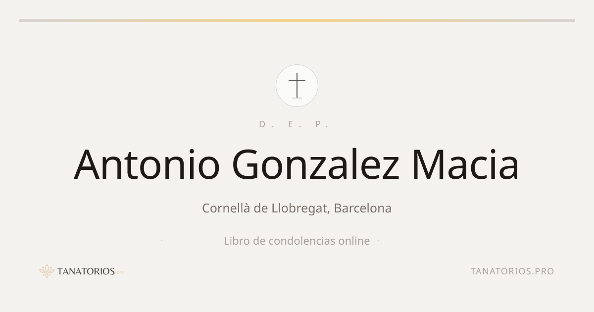 Memorial de Antonio Gonzalez Macia