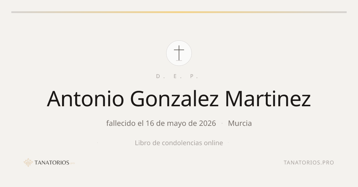Memorial de Antonio Gonzalez Martinez
