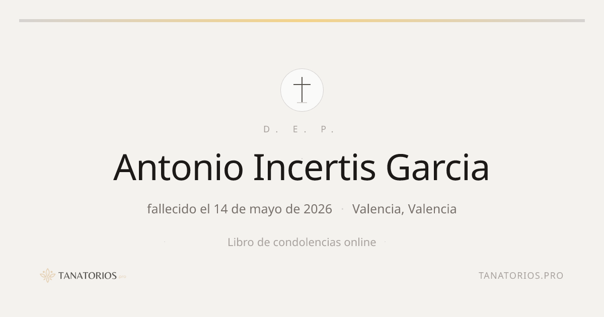 Memorial de Antonio Incertis Garcia