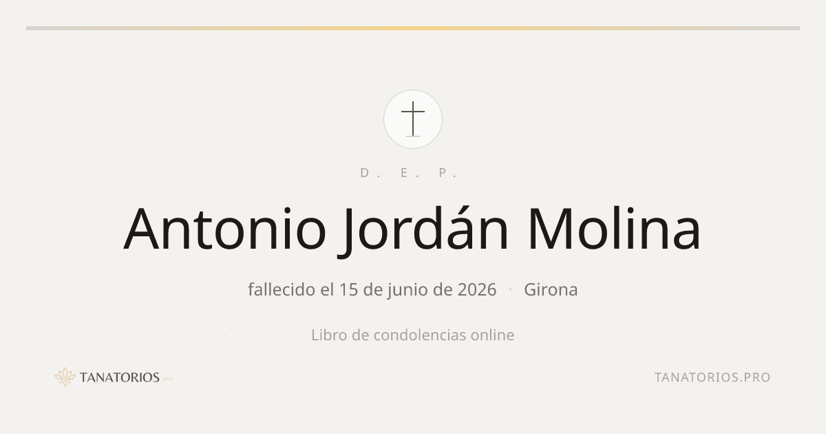 Memorial de Antonio Jordán Molina