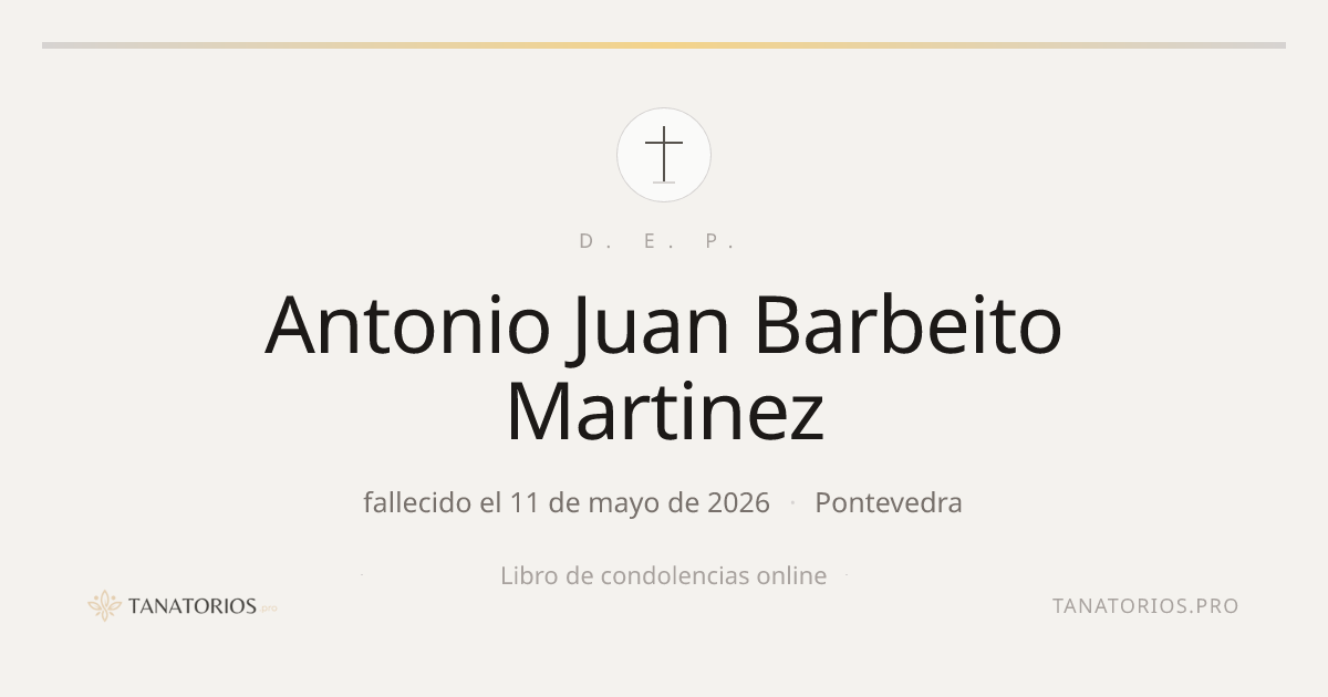 Memorial de Antonio Juan Barbeito Martinez