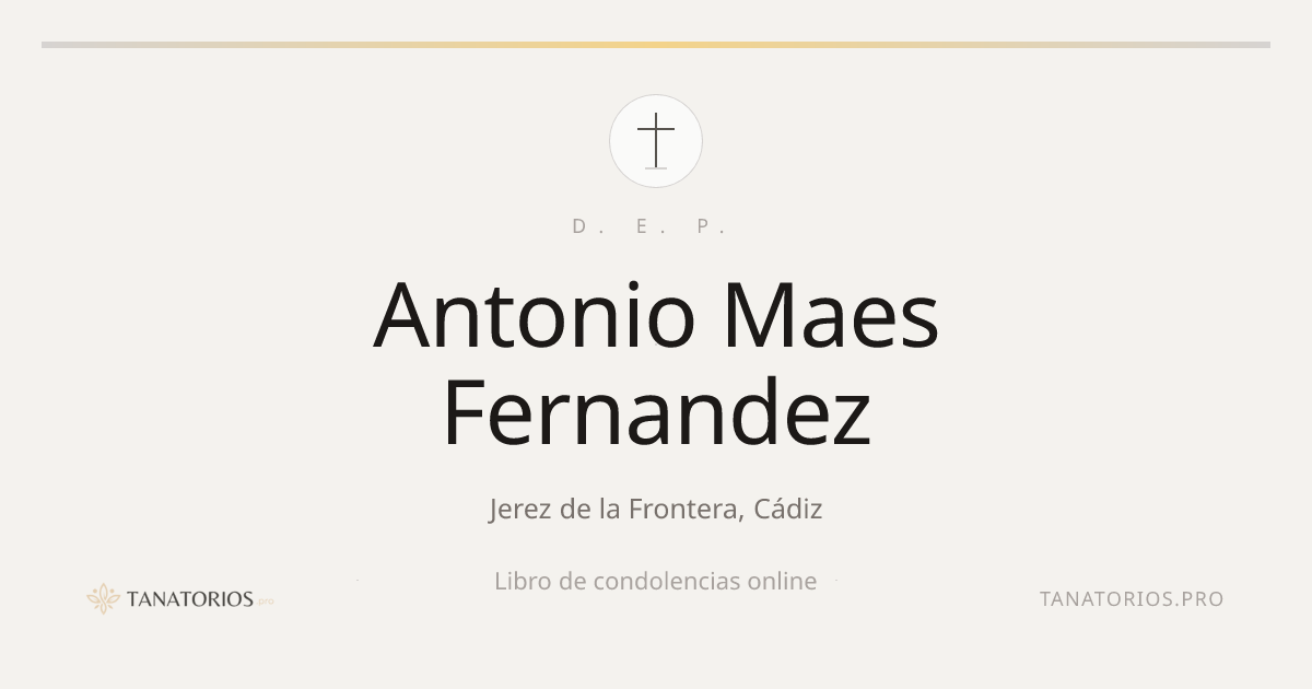 Memorial de Antonio Maes Fernandez