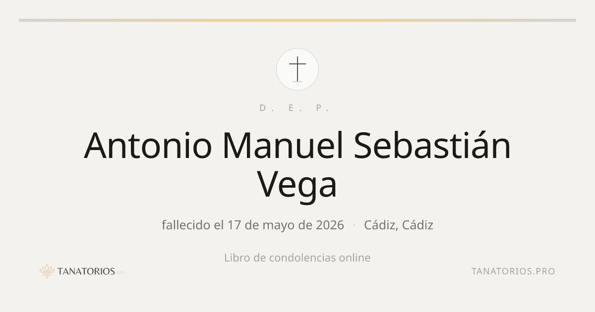 Memorial de Antonio Manuel Sebastián Vega