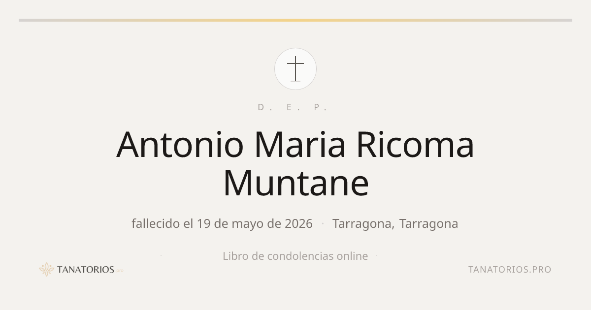 Memorial de Antonio Maria Ricoma Muntane